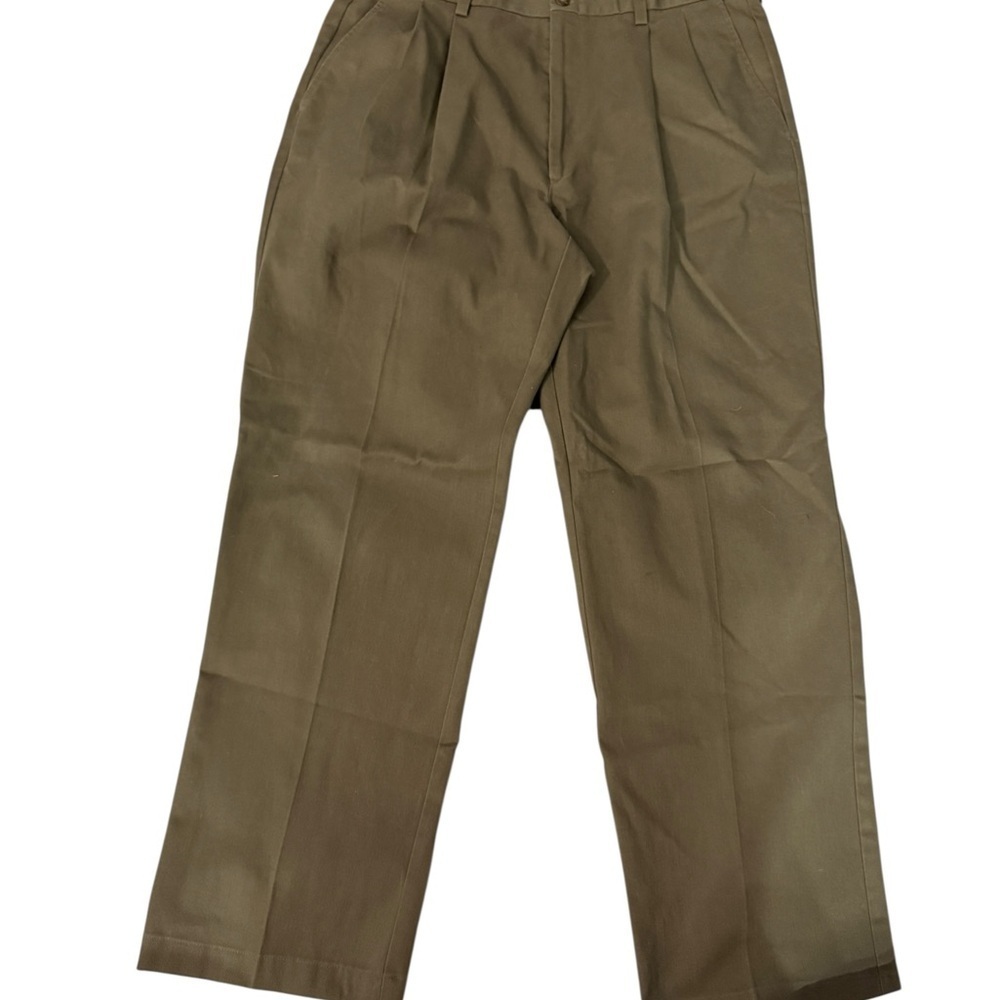 Haggar Black Label Men’s 38x32 Adjustable Waist Khaki Pants Brown